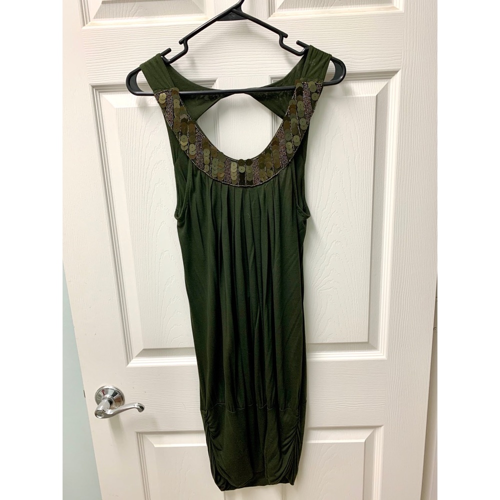 Green Flow-y Backless Dress